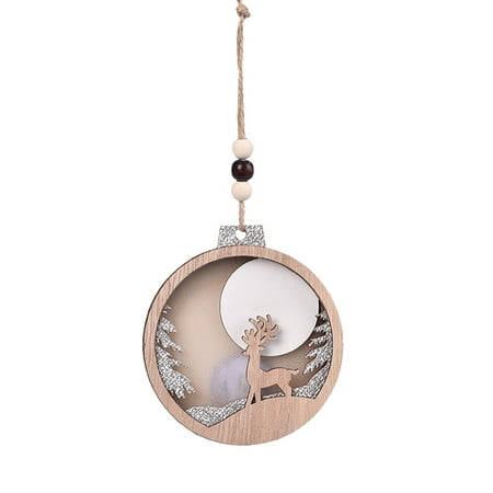 

JDEFEG Floral Delivery Christmas Decoration Luminous Wood Deer Christmas Pendant Creative Decoration Christmas Tree With Light Pendant Acrylic Beads Garland Chandelier Hanging Wood Gold