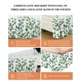 thumbnail image 5 of Eucalyptus Leaves Bed Skirt King Size 16" Drop Green Rustic Watercolors Plants Ruffled Wrap Around Bed Skirts Adjustable Elastic Bedskirt Dust Ruffle for King Size Bed, 5 of 7