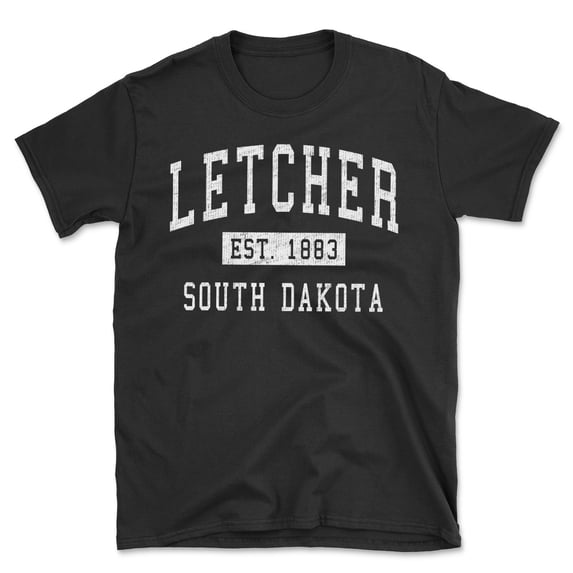 Letcher South Dakota Classic Established Men's Cotton T-Shirt