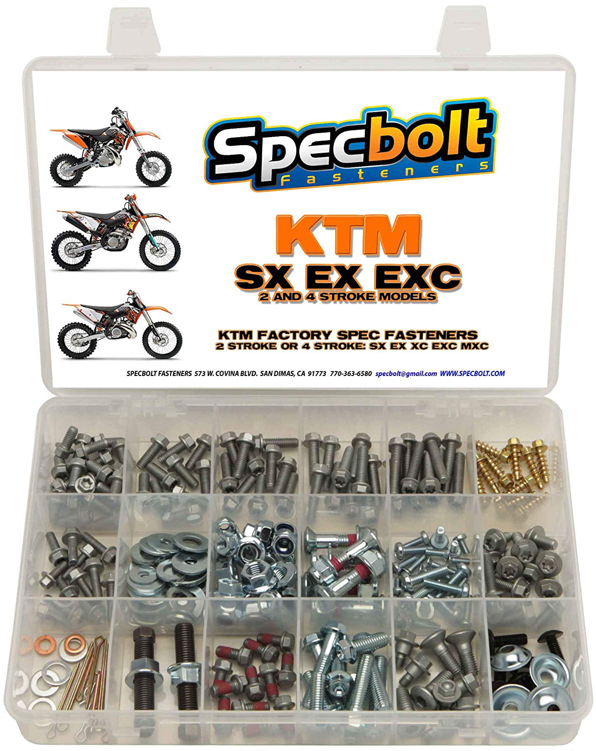 KTM 250SX SX 250 2003-2006 Full Plastics Fastener Kit Nuts/Bolts/Washers 
