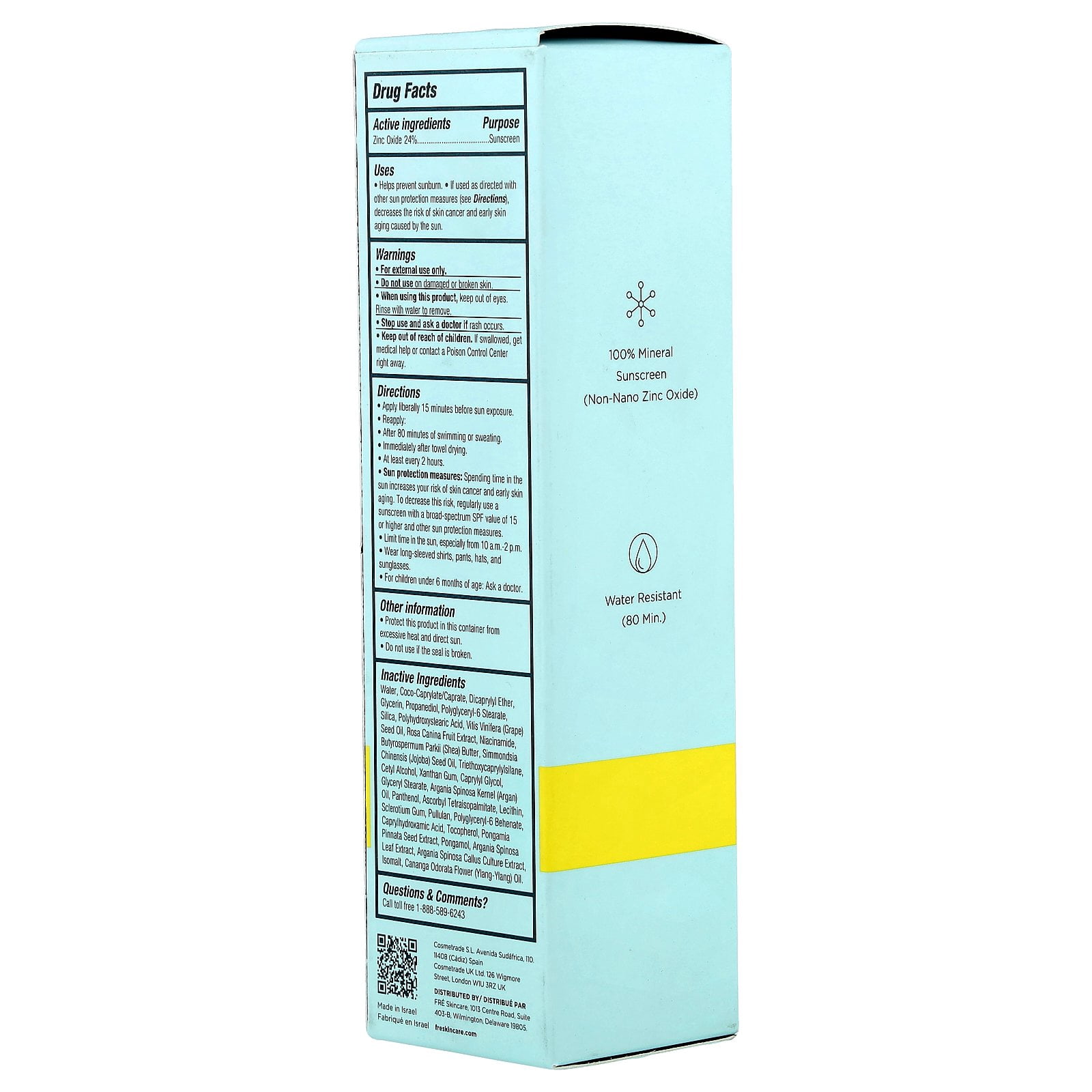 Fre Protect Body, 100% Mineral Sunscreen, SPF 50, 3.38 fl oz (100 ml)