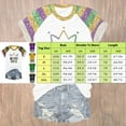 thumbnail image 3 of Women Casual Mardi Gras Tops Round Neck Short Sleeve Colored Carnival Letter Printed T Shirt Loose Womens Graphic Tee A-Black L, 3 of 4