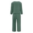 thumbnail image 5 of JHLZHS Robe de Tennis Femme en Coton et Lin Costume Mode Confortable Manches Courtes et Pantalon Long Couleur Unie Robes de Bal Robe Fleurie, 5 of 5