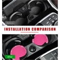 thumbnail image 3 of Yazoeia 2 Pack Bling Car Cup Coaster, 2.75 Inch Rhinestone Silicone Auto Cup Holder Insert Coaster, Anti Slip Crystal Soft Rubber Cup Pad, Universal Vehicle Accessories for Women (Rose CJC912-115010, 3 of 6