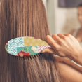 thumbnail image 3 of Hair Brush Pioneer Colorful Floral Cushion Base Hair Brushes Touch Paddle Double Sided Pattern Oval Hairbrush, 3 of 7