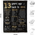thumbnail image 4 of 13 Year Old Girl Gift Ideas 13th Birthday Decorations for Girls Happy Birthday Gifts for Teen Girls Daughter Sister Flannel Fleece Throw Blanket Back in 2011-60x50 Inch - Rose Gold, 4 of 5