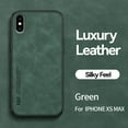 thumbnail image 1 of Luxury Leather Case for iPhone XS Max, Magnetic Attraction Inside Silky Feel Protective Cover for iPhone XS Max (6.5 Inch),Green, 1 of 3