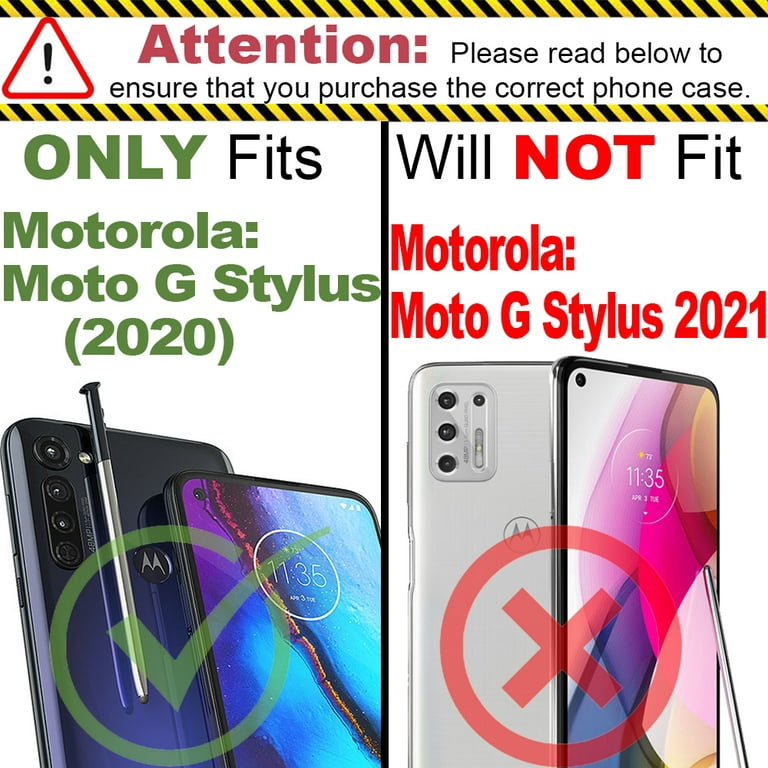 CoverON Motorola Moto G Stylus Case Heavy Duty Full Body Slim Fit  Shockproof Clear Phone Cover - EOS Series 