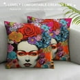 thumbnail image 3 of MDO Self portrait oil painting short plush pillowcase for cars, cushions, sofas, bed covers 18 "x18" in various sizes to choose from, 3 of 5