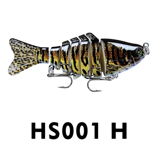 Liquidación de decoraciones navideñas para exteriores Jacenvly, cebo de natación microarticulado de 10 cm, cebo de carretera, cebo duro de plástico de 15,5 g, cebo de simulación de peces con nudos