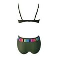 thumbnail image 4 of WILLBEST conjunto de Bikini de Cintura Alta para Mujer, Traje de Baño de Dos Piezas con Nudo Frontal, 4 of 4
