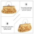 thumbnail image 3 of Sac d'Embrayage Polyester Doré Lot de 1 10.6X9.8X0.8In pour Femmes Style Soirée Dîner, 3 of 8