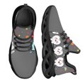 thumbnail image 1 of Zapatos planos blancos con estampado de dientes de dibujos animados para mujer, zapatillas de malla con cordones, cómodas para caminar, calzado femenino, zapatos de enfermería, 1 of 6