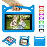 Angle View: Kids Case for Tablet 10,Dinines Lightweight Shockproof Handle with Stand Kid-Proof Case for 10.1 inch Tablets (7th Generation and 9th Generation, 2017 and 2019 Release) Blue