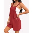 thumbnail image 2 of Ekouaer Women' Rompers Jumpsuits Sleeveless Adjustable Ribbed Knit Vacation Beach Travel Overall Shorts Outfits, 2 of 6