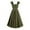 Army Green, variant on CFLVAEK Womens Retro Dresses Medieval Sleeveless Peasant Dress Renaissance Flowy Swing Gown Dress with Corset Khaki S