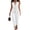 White, variant on Women's Sleeveless Collared Zip Front Cargo Jumpsuit Tapered Leg Casual Workwear Outfit