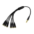 thumbnail image 1 of 4Pole TRRS Male To 5 Ports Aux Cable Earphone Mic Audio Adapter, 1 of 5