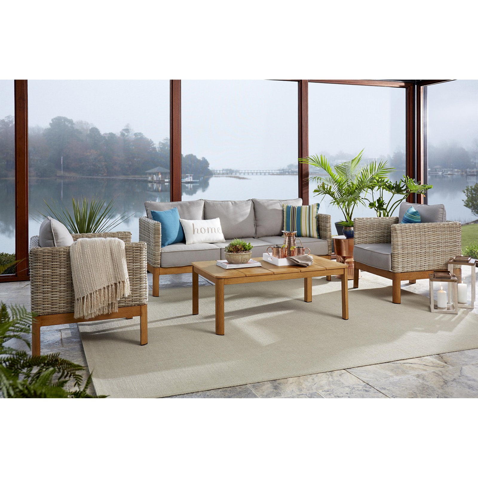 Cosco Outdoor Living 2 Piece Deep Seating Patio Sofa Set