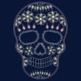 thumbnail image 2 of Boy's Lost Gods Halloween Sugar Skull  Graphic Tee Navy Blue Small, 2 of 4