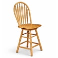 thumbnail image 1 of Sunset Trading Oak Selections 24" Swivel Barstool/Counter Stool Solid Wood, 1 of 7