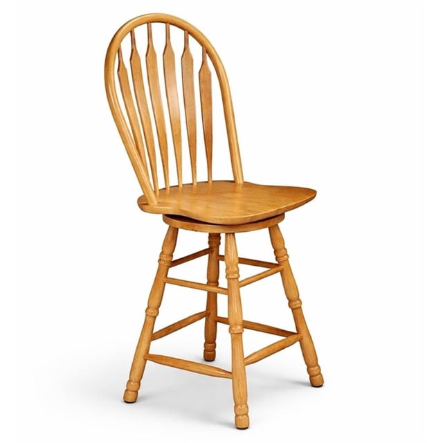 Sunset Trading Oak Selections 24" Swivel Barstool/Counter Stool Solid Wood
