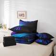 thumbnail image 4 of Erosebridal Futuristic Abstract Bed in a Bag Twin size, Neon Gradient Bed Set, Hippie Striped Decor, Reversible, 4 of 5