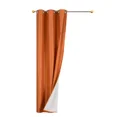 thumbnail image 3 of Gorgeous Home Linen 1 Panel Faux Silk Orange Color Lined Blackout Room Darkening Window Curtain Drapes with Grommets 63" Length, 3 of 7