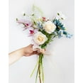 thumbnail image 3 of 10pcs Silk Roses Artificial Flowers Fake Rose for Arrangement Wedding Party Home Decoration (Fuchsia), 3 of 5