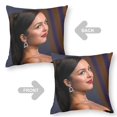 thumbnail image 2 of Olivia RodrigoFundas de almohada de terciopelo con tema, regalos de funda de almohada, decoración para el hogar, cojín de lanzar, regalo de cumpleaños para fans y parejas. 50cm x 50cm., 2 of 6