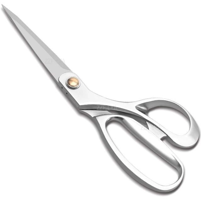 LAICAIW Fabric Scissors 8.5 Inch Heavy Duty Dressmaking Shears Sewing Tailor Scissors, Ultra Sharp All Metal Stainless Steel Craft Household Scissors for Cutting Fabric, Leather, and Raw Materials(S