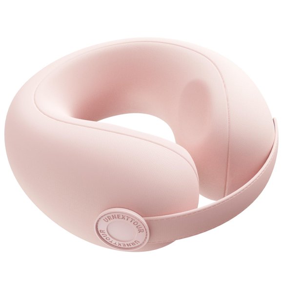 Almohada cervical de viaje Urnexttour para coche, espuma viscoelástica, rosa