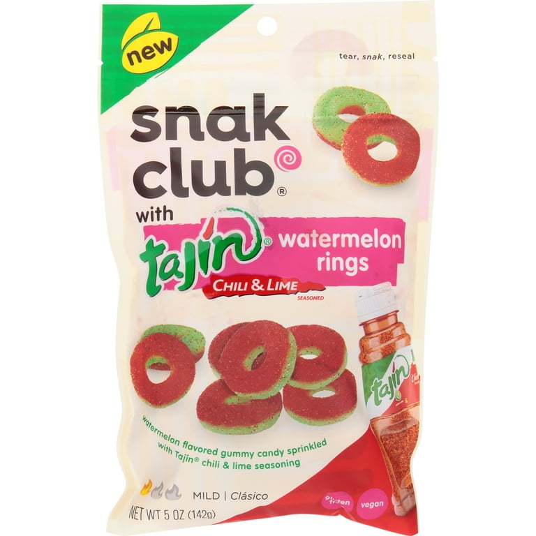 (3 pack) Snak Club Tajin Watermelon Gummy Rings