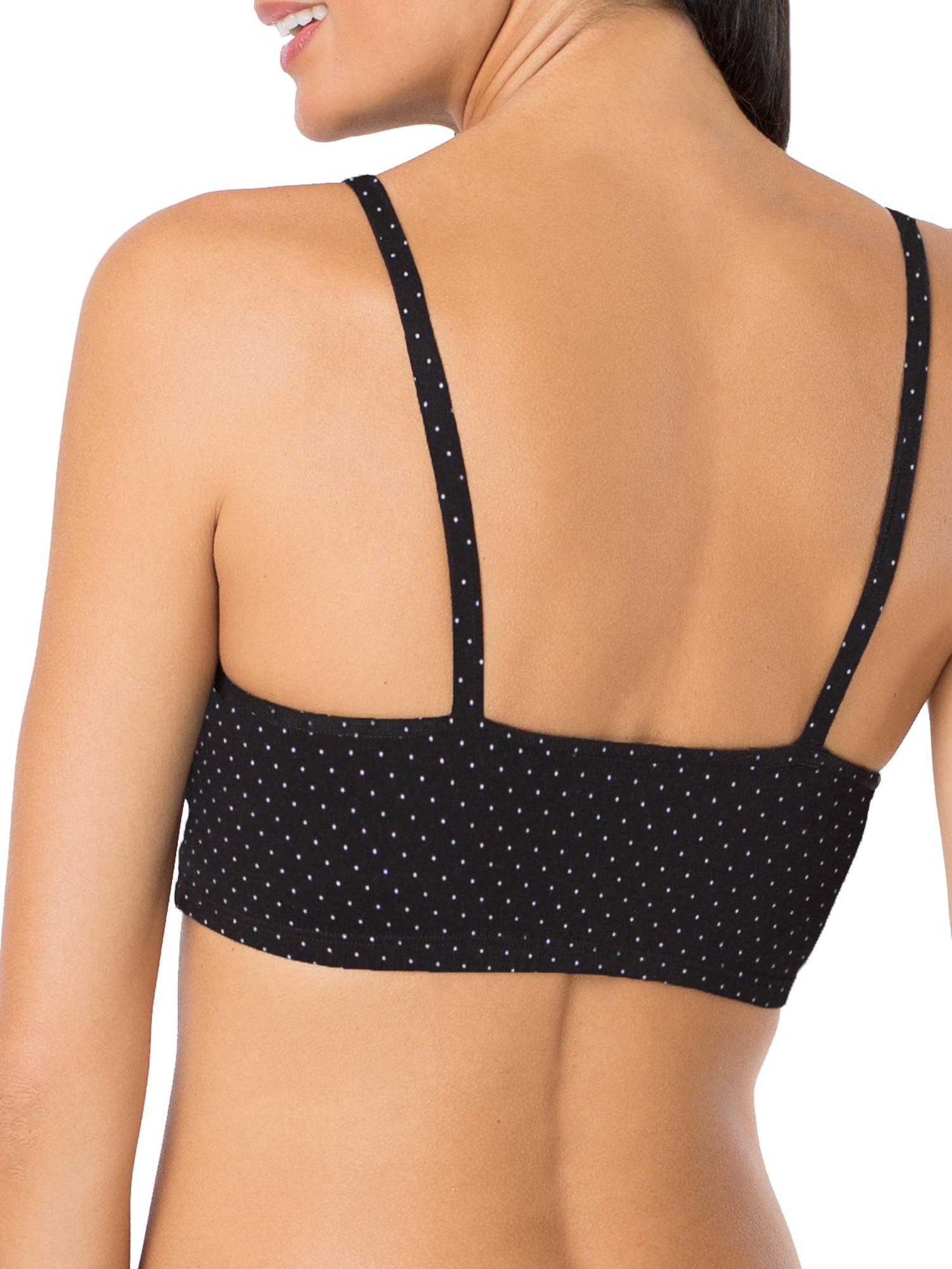 Fruit of the Loom Women's Spaghetti Strap Cotton Sports Bra, 3-Pack, Style-9036