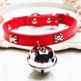 thumbnail image 2 of Collier pour Chat en Faux Cuir Ajustable avec Clochette Mignonne pour Chaton et Chiot, 2 of 6