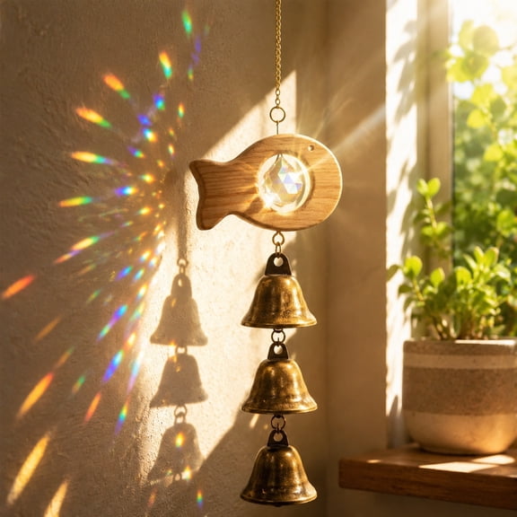 WDOBM Wind Chimes, Crystal Wind Chime, Weather Resistant Wind Chimes, Home Window Hanging Ornament, Birthday Gifts for Mom