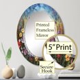 thumbnail image 3 of DESIGN ART Designart "Abstract Wildflowers Chromatic Meadows I" Floral Modern Wall Mirror 20in.x30in., 3 of 4