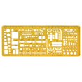 thumbnail image 1 of 23 Styles Ruler Durable K Resin Military Drawing Furniture Construction Architect Template Drafting Ruler Stencil Measuring Tool 19, 1 of 6