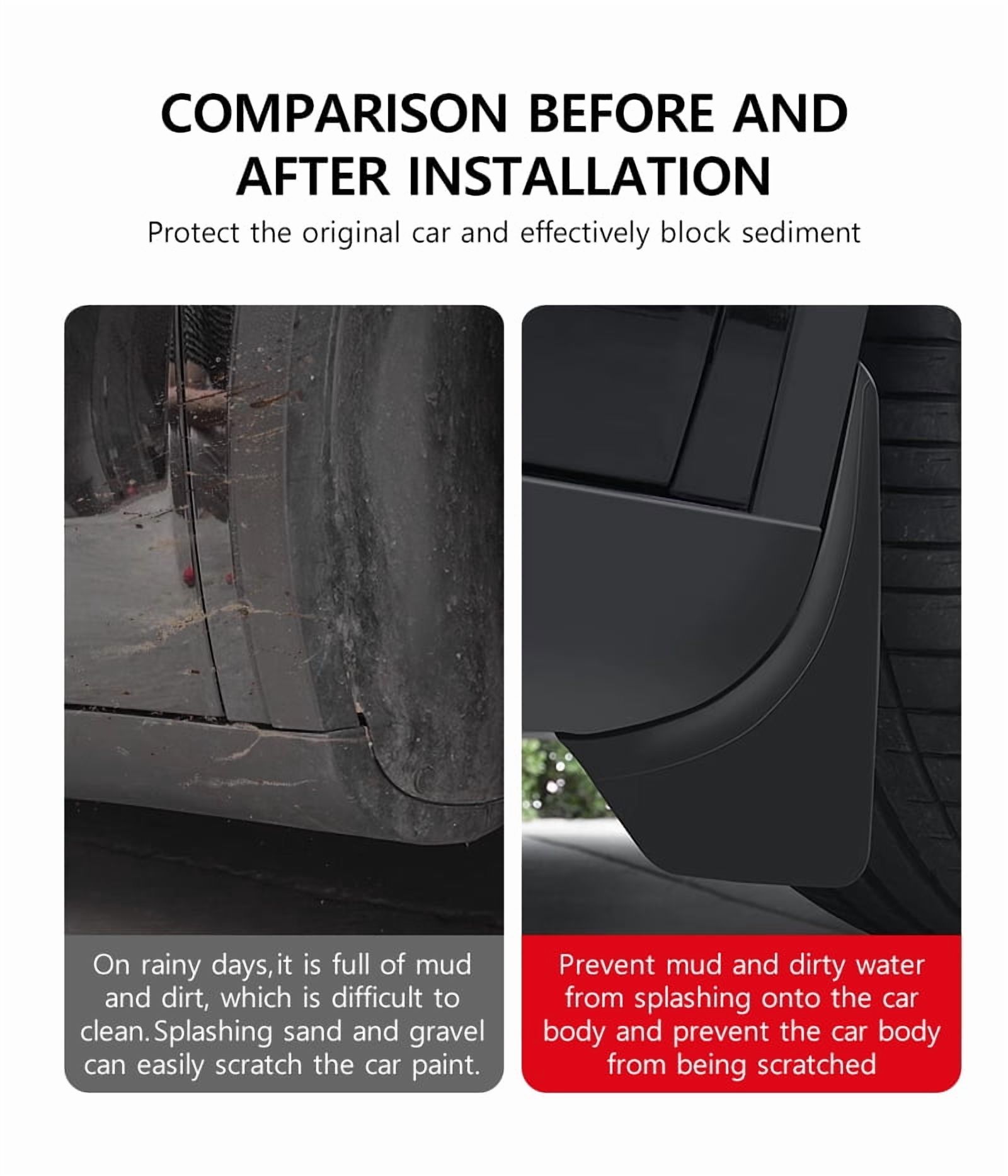 TPE Mud Flaps For Tesla Model Y 3 Highland Car Wheel Splash Guards MudFlaps for Model Y 2024-2020 Model 3 2021-2023 2024