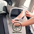 thumbnail image 4 of Diono Easy View Plus Baby Car Mirror with Light, Safety Car Seat Mirror for Rear Facing Infant with 360 Rotation, LED Night Light, Wide Crystal Clear View, Shatterproof, Crash Tested, 4 of 5