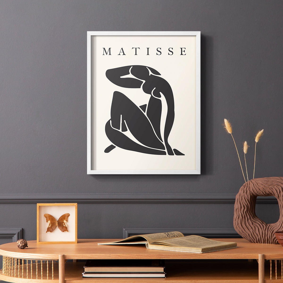 Matisse CCCLXXVI in White Solid Wood 11 x 14 Framed Print