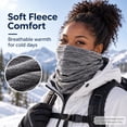 thumbnail image 3 of Neck Warmer Fleece Neck Gaiter Warmer Soft fleece Face scarf Mask Windproof for Cold Weather Winter Outdoor Sports motorcycle Snowboard Balaclava Fishing Grey Royal Blue, 3 of 7