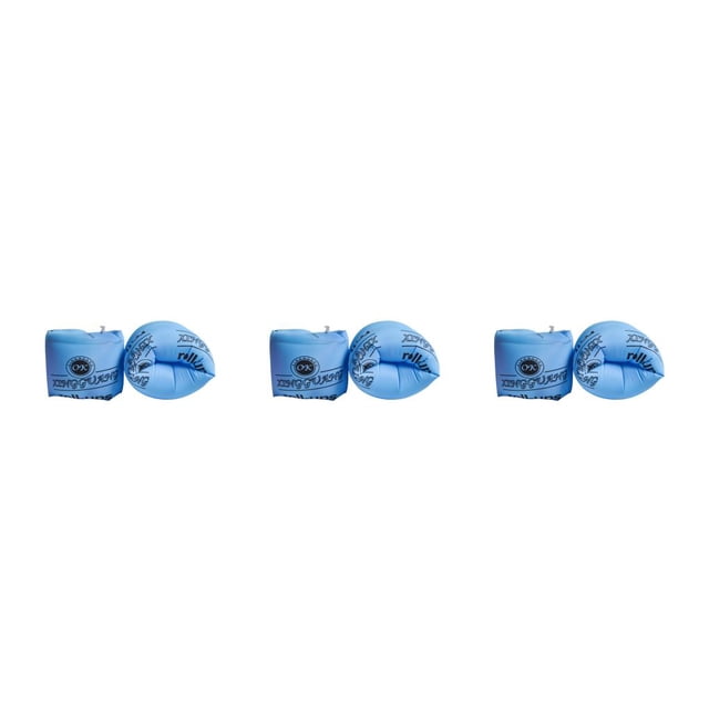 ZLight 2 Pieces Inflatable Swimming Rings Safety Adjustable Arm Bands Foldable Tube Armlets Sports Equipment Summer Party Blue 3Set