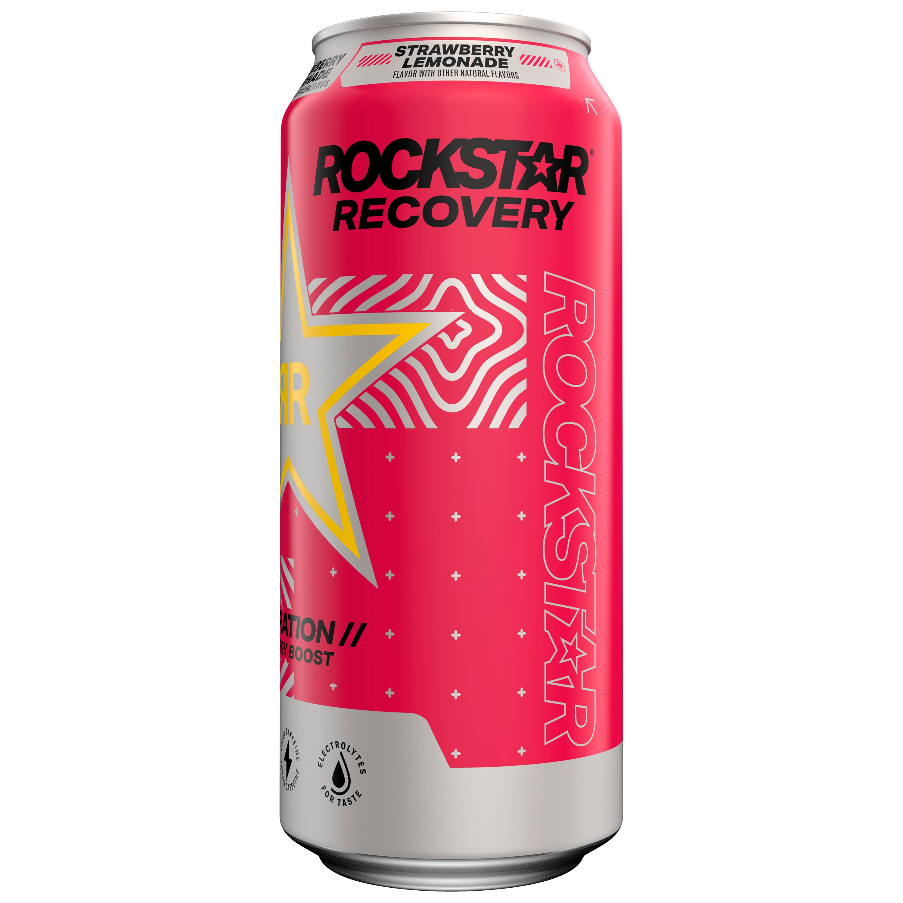 Rockstar Recovery Strawberry Lemonade with Electrolytes, 16 fl oz Can