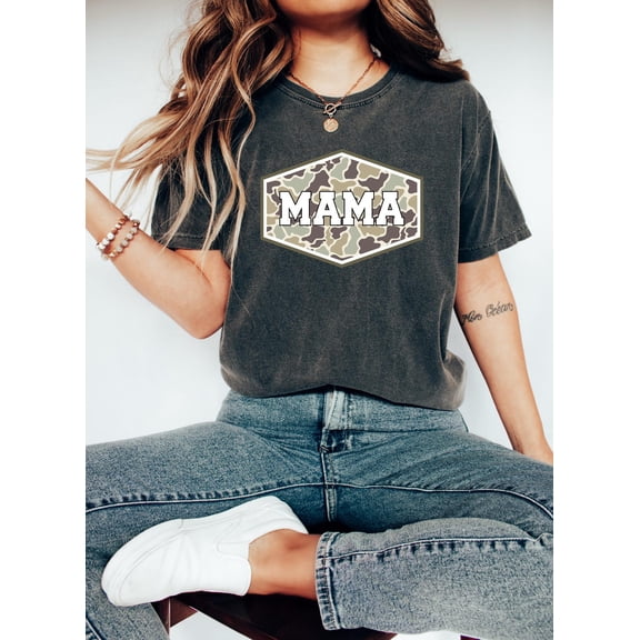 Hunting Mama Shirt, Duck Hunting Tshirt, Mallard Duck T-shirt, Mama Of Hunters, Camo Mama T-shirt, Hunting Season Mom Life Shirt, F3416