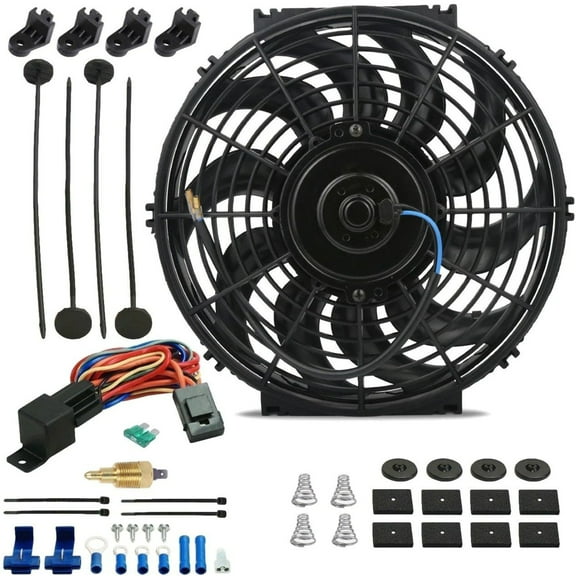 12-13 Inch 130w Electric Radiator Fan Grounding Temperature Switch Kit