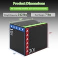 thumbnail image 3 of Costway 3-in-1 Plyometric Box,16” x 20” x 24” Soft Plyo Jump Box with PU Cover for Training Multicolor, 3 of 10