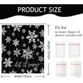 thumbnail image 2 of Christmas Shower Curtain with 12 Hooks Black Winter Snowflake Christmas Decor Shower Curtain for Bath Snow Christmas Holidays Bathroom Decor Waterproof Fabric Shower Curtain, 72'''' X 72'''', 2 of 5