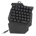 thumbnail image 2 of Clavier de Jeu à une Main, Mini Clavier de Jeu Design Ergonomique Facile à Utiliser RGB Rétroéclairage pour la Maison, 2 of 8
