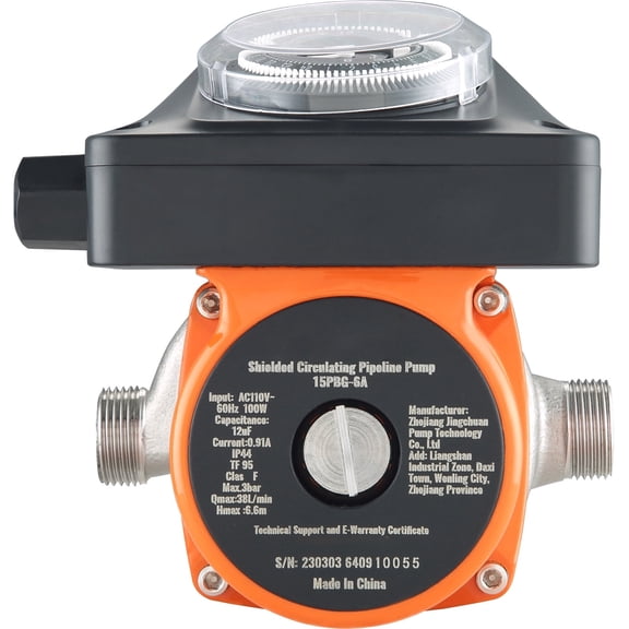 KFFKFF Hot Water Circulation Pump Circulator Pump DN20 Inlet/Outlet DN15 Adapter